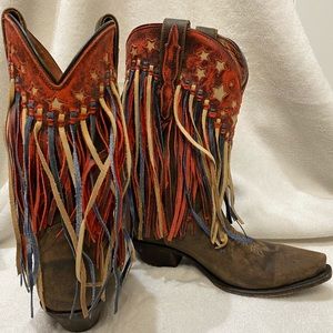 Dan Post Liberty Fringe cowgirl boots